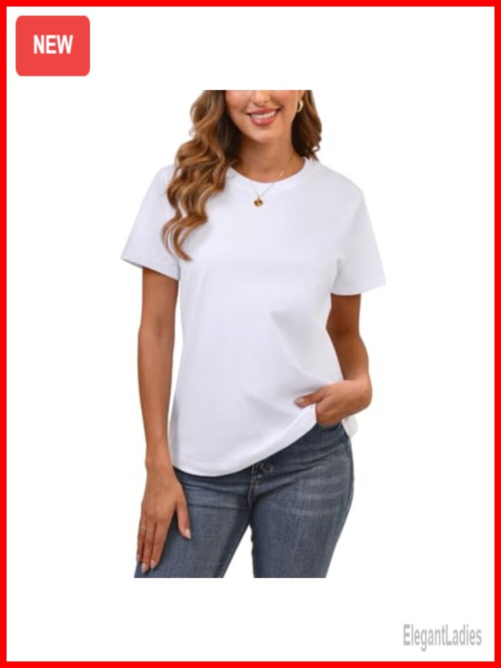 Cotton Crew Neck Short Sleeve T-Shirt Casual Summer Basic Tee
